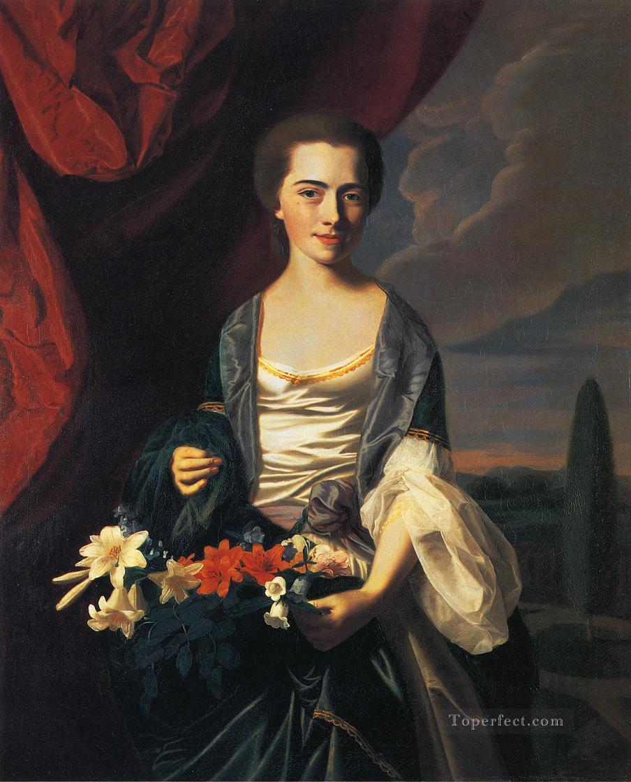 ウッドベリー夫人 ラングドン サラ・シャーバーン 植民地時代のニューイングランドの肖像画 ジョン・シングルトン・コプリー油絵